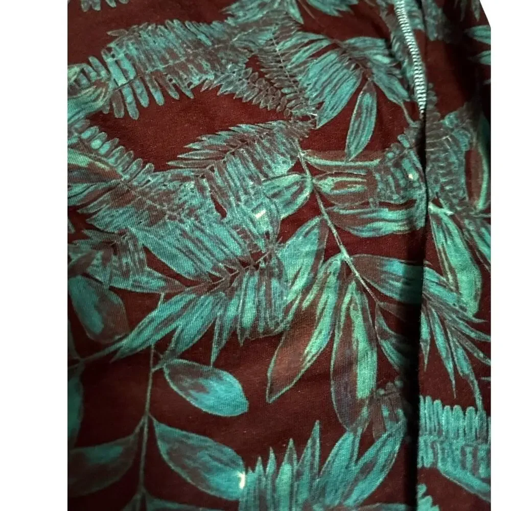 Tommy Bahama NWT Womens XXL Lounge Sleep Shirt Charcoal Green Tropical Top READ